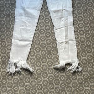 Fancy bottom white jeans